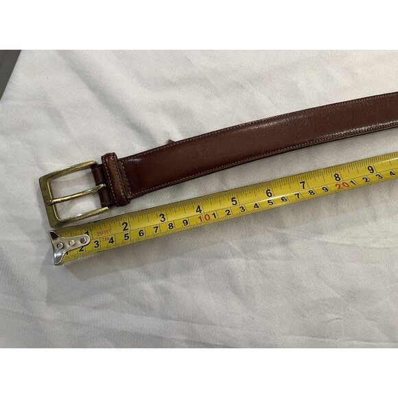 vintage handmade TRAFALGAR Cortina leather belt 38 brown Made USA EUC - Picture 2 of 10